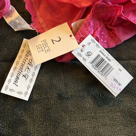 A.C.T. International pink lace lingerie two piece size 3X - Picture 6 of 8